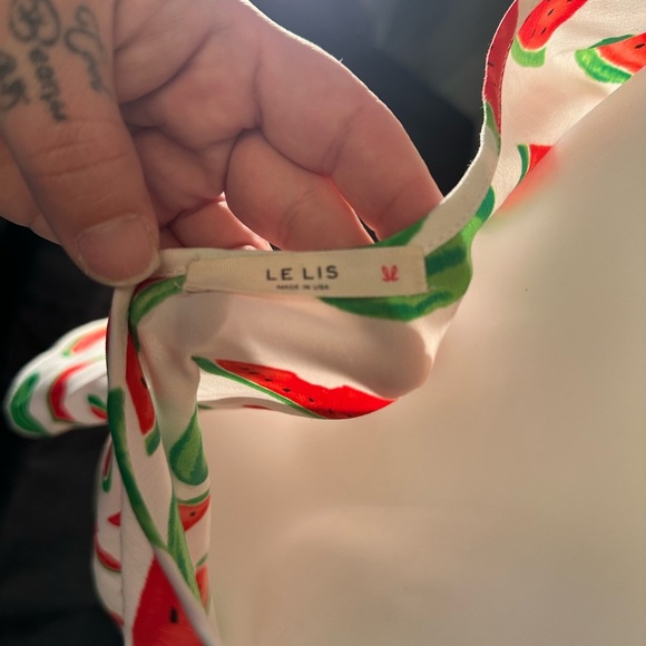 LeLis women’s watermelon tie strap tank size M. - Picture 5 of 5